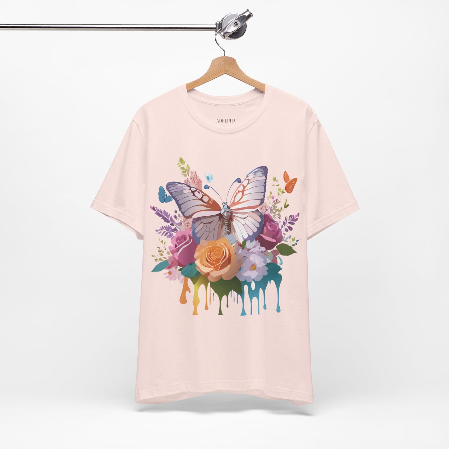 T-shirt en coton naturel avec papillon