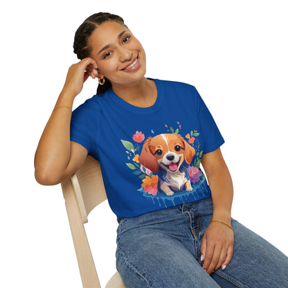 Dog Shirt Animal Print Tee Unisex Gildan Softstyle 64000 Cotton Tee