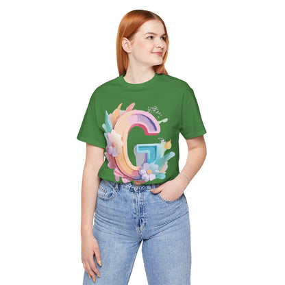 Natural Cotton Tee Shirt - Letters Collection - G Printify