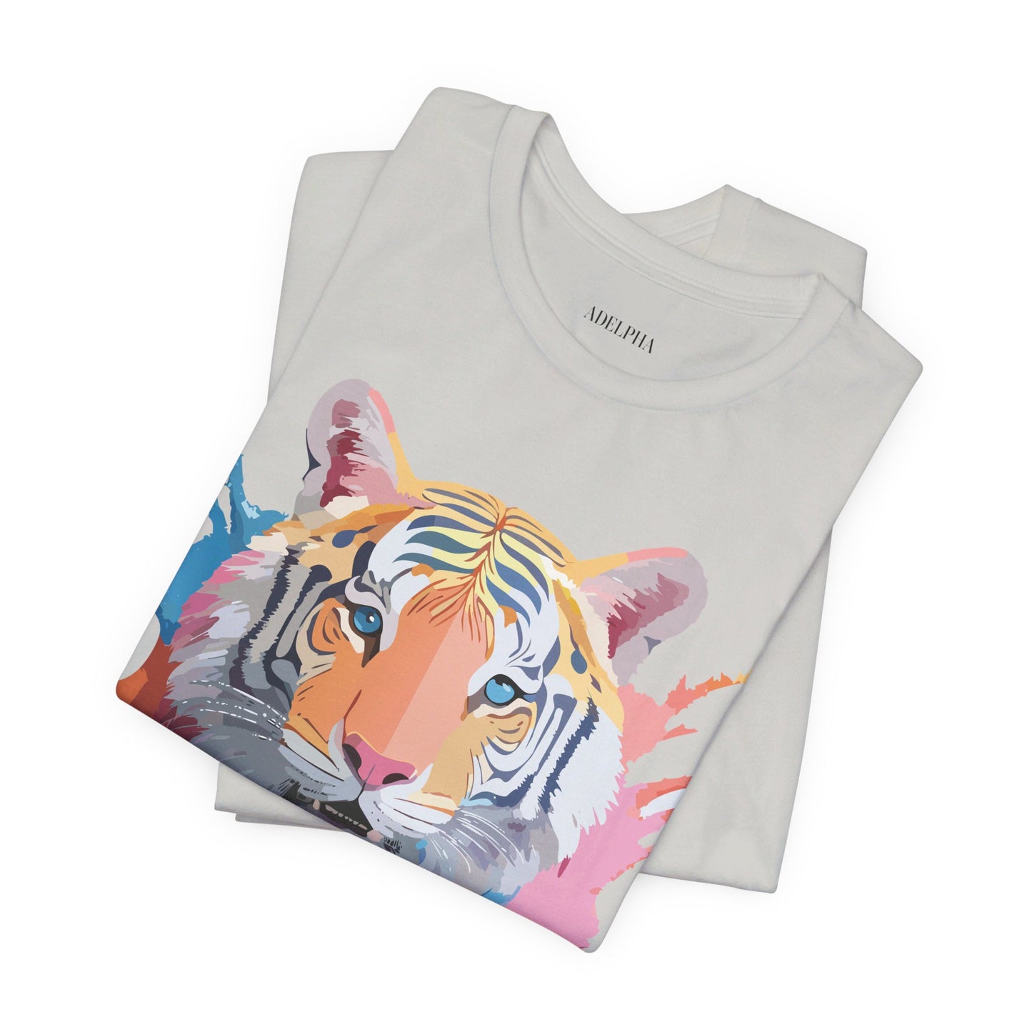 Natural Cotton Tee Shirt with Tiger