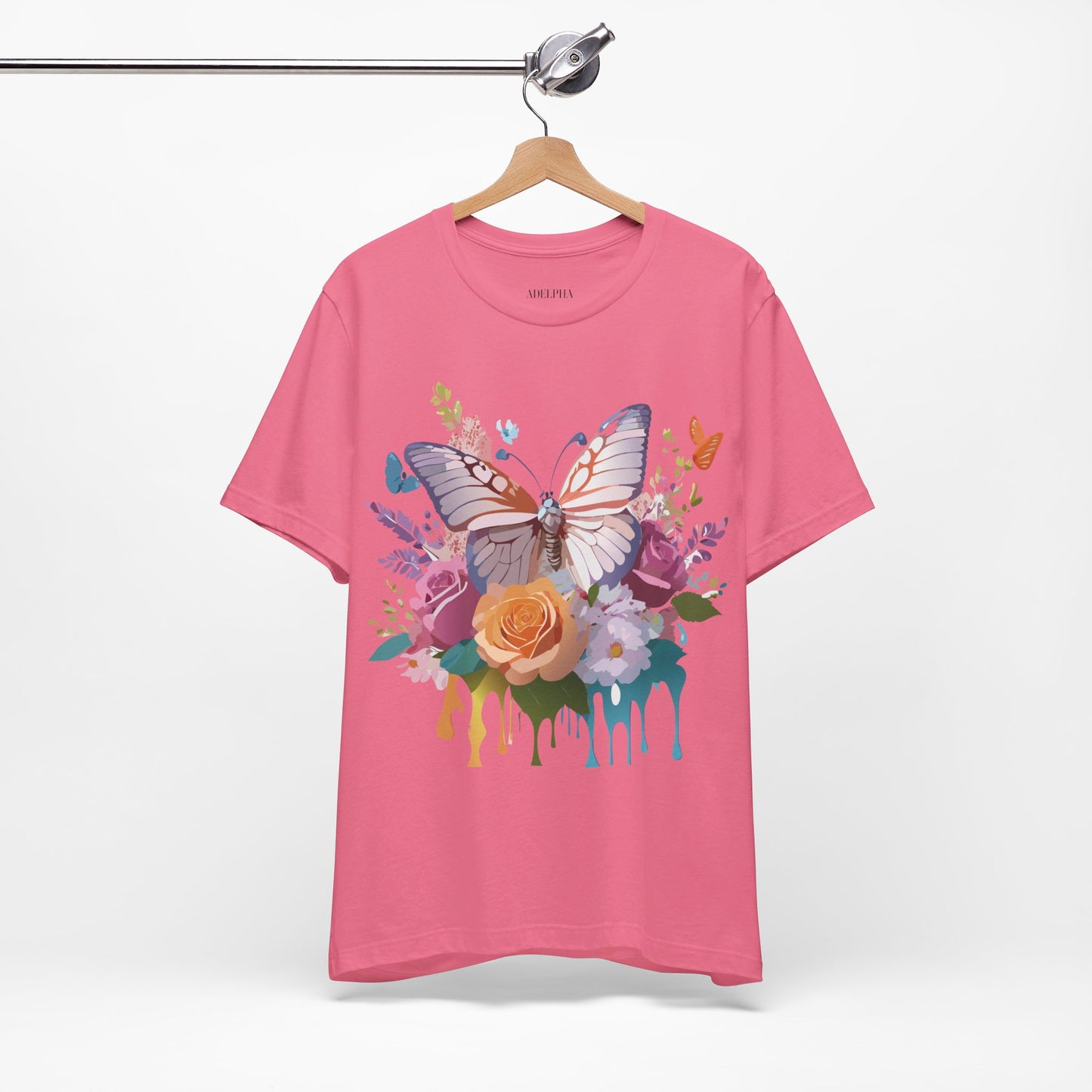 T-shirt en coton naturel avec papillon