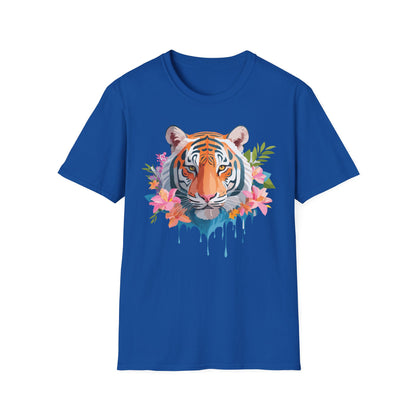 Tiger Shirt Unisex Animal Tee Gildan Softstyle 64000 Cotton Tee