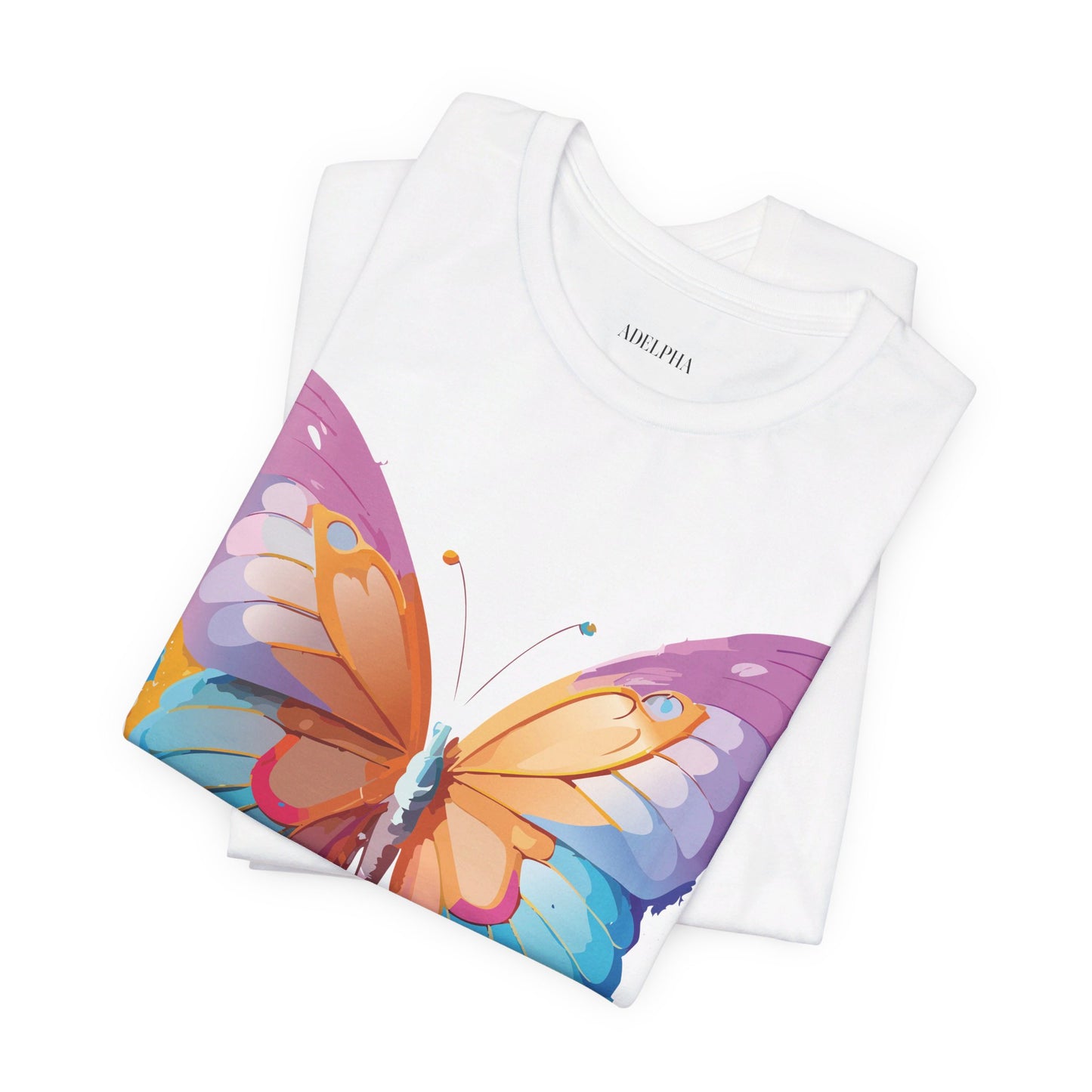 T-shirt en coton naturel avec papillon