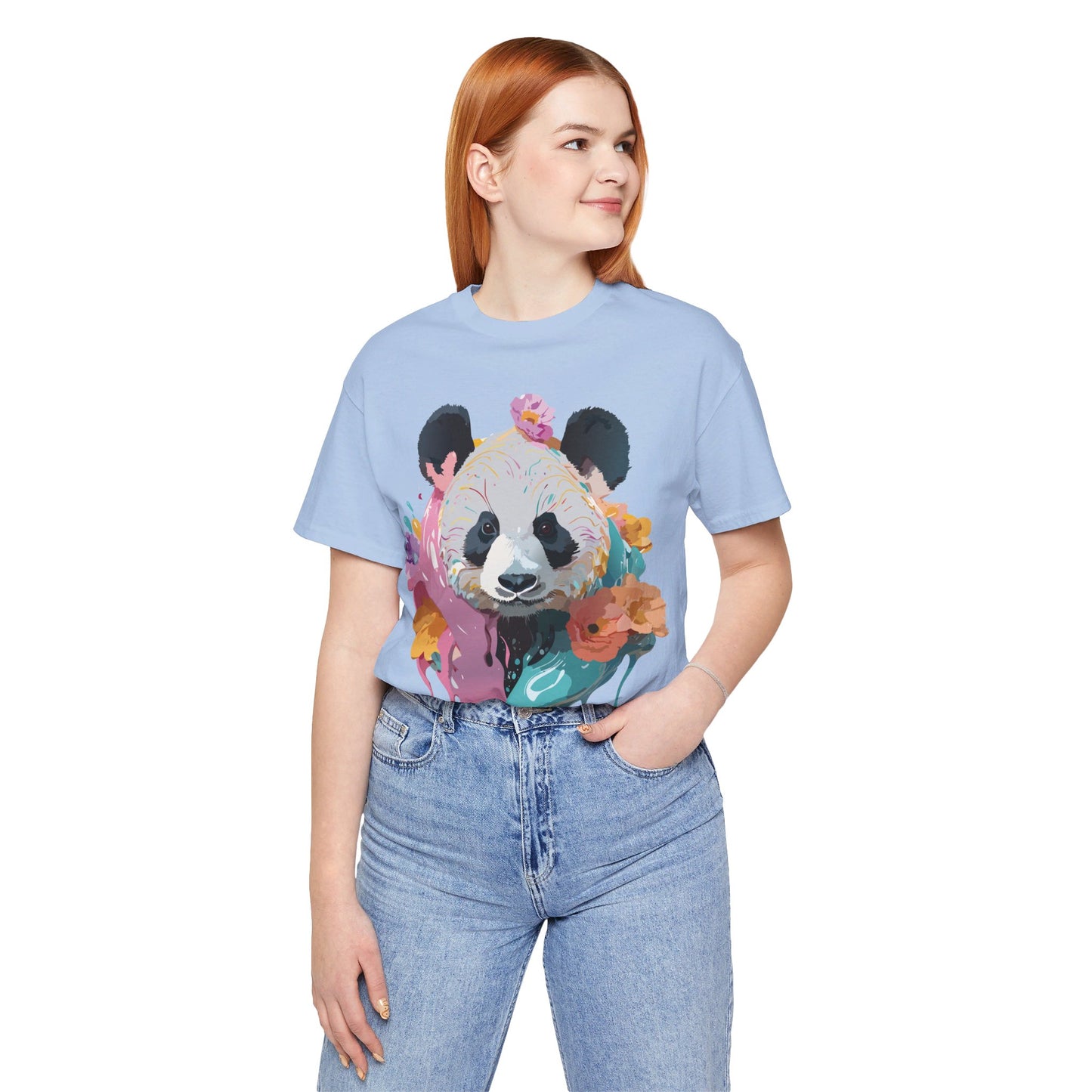 T-Shirt aus natürlicher Baumwolle mit Panda