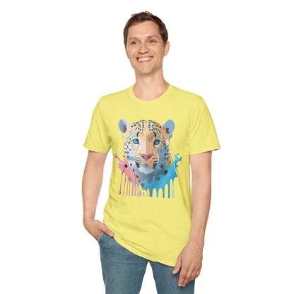 Unisex Cheetah Print Gildan Softstyle 64000 Short Sleeve T Shirt