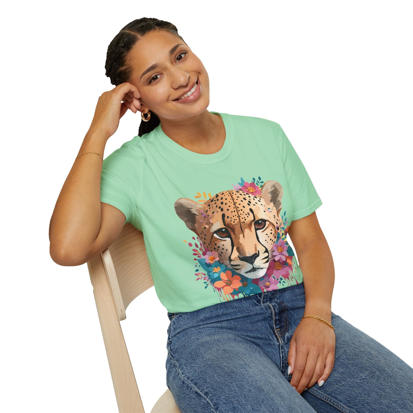Cheetah Shirt, Shirt with Cheetah, Cheetah Tee, Shirt with Animals