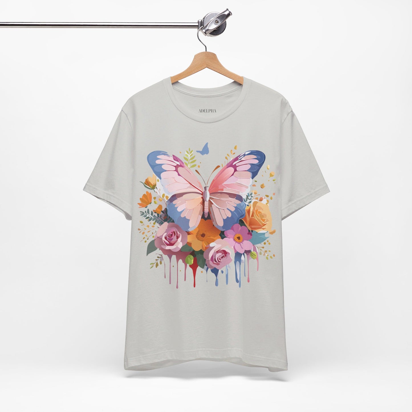 T-shirt en coton naturel avec papillon