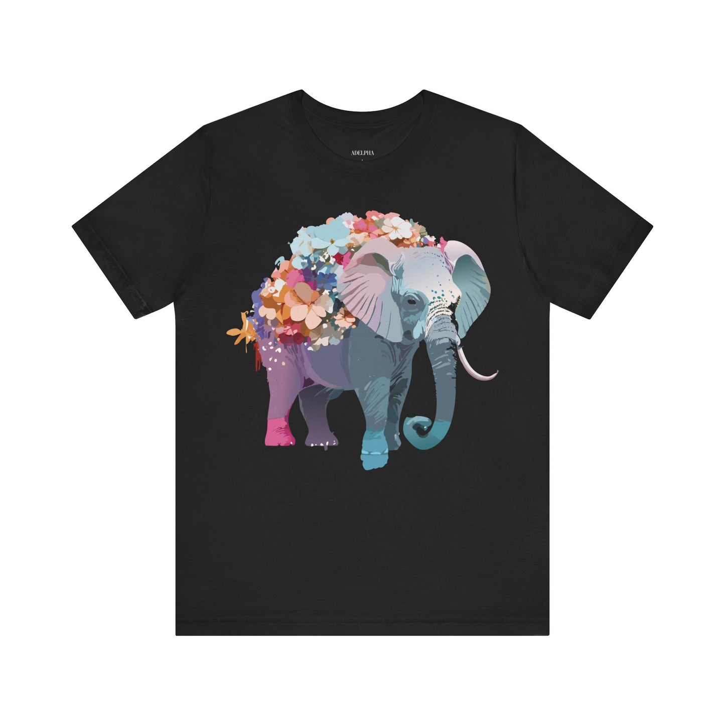 T-shirt en coton naturel avec motif éléphant