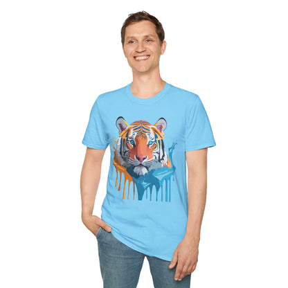 Tiger Shirt Unisex Animal Tee Ring Spun Cotton Gildan Softstyle Short Sleeve