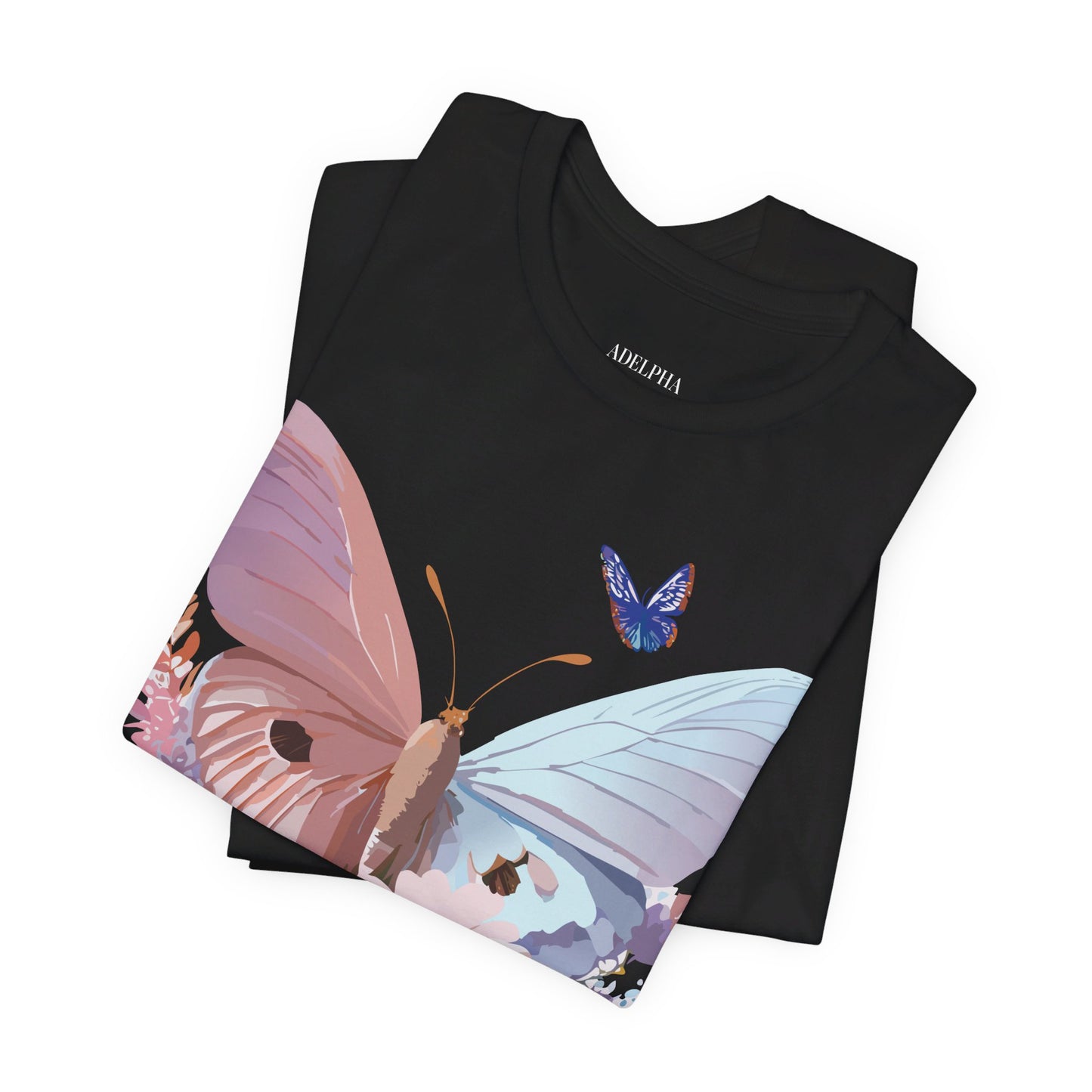 T-shirt en coton naturel avec papillon