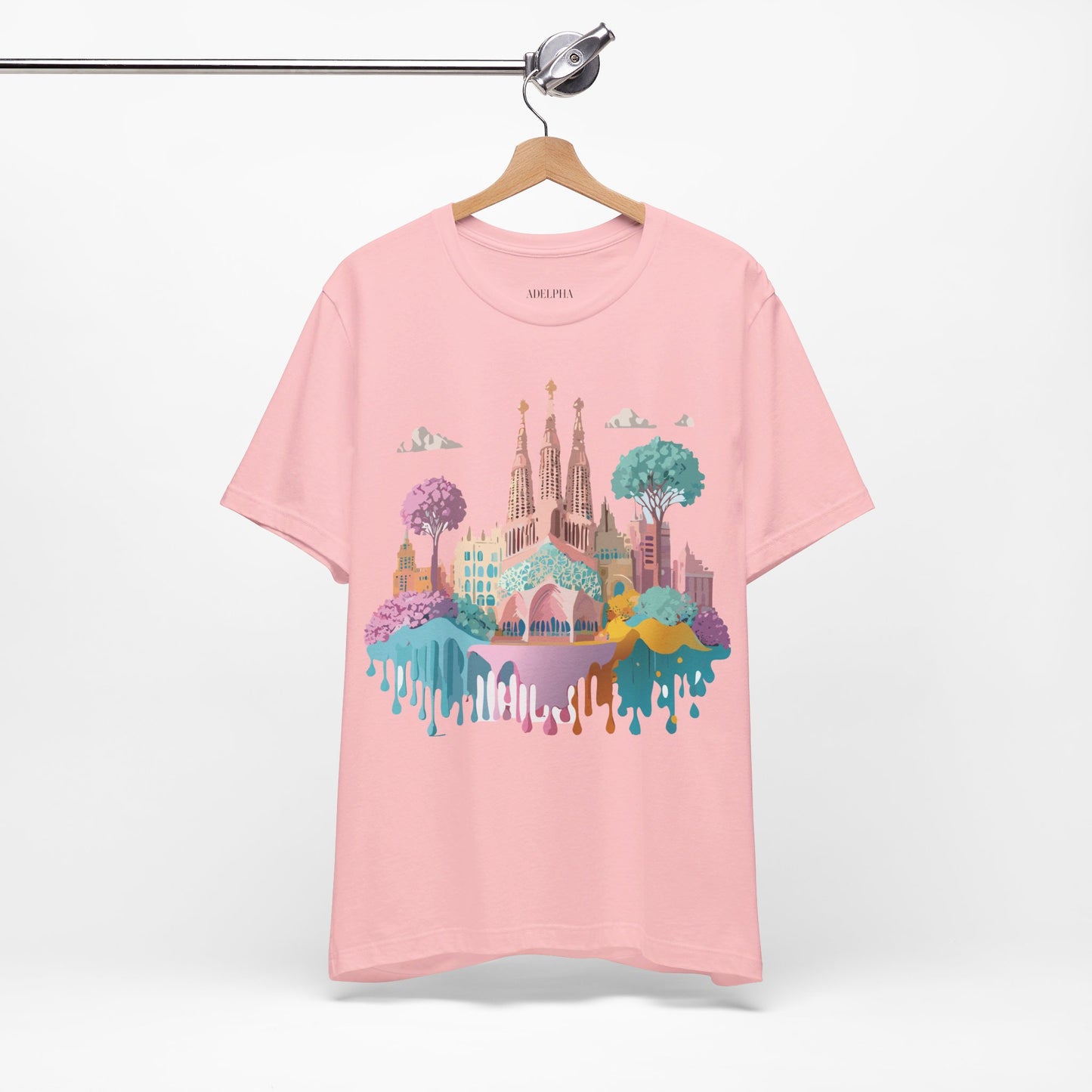 Natural Cotton Tee Shirt - Beautiful Places Collection - Barcelona