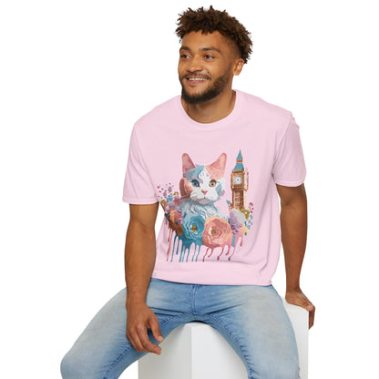 Cat Shirt Unisex Tee Softstyle 64000 Gildan Ring Spun Cotton