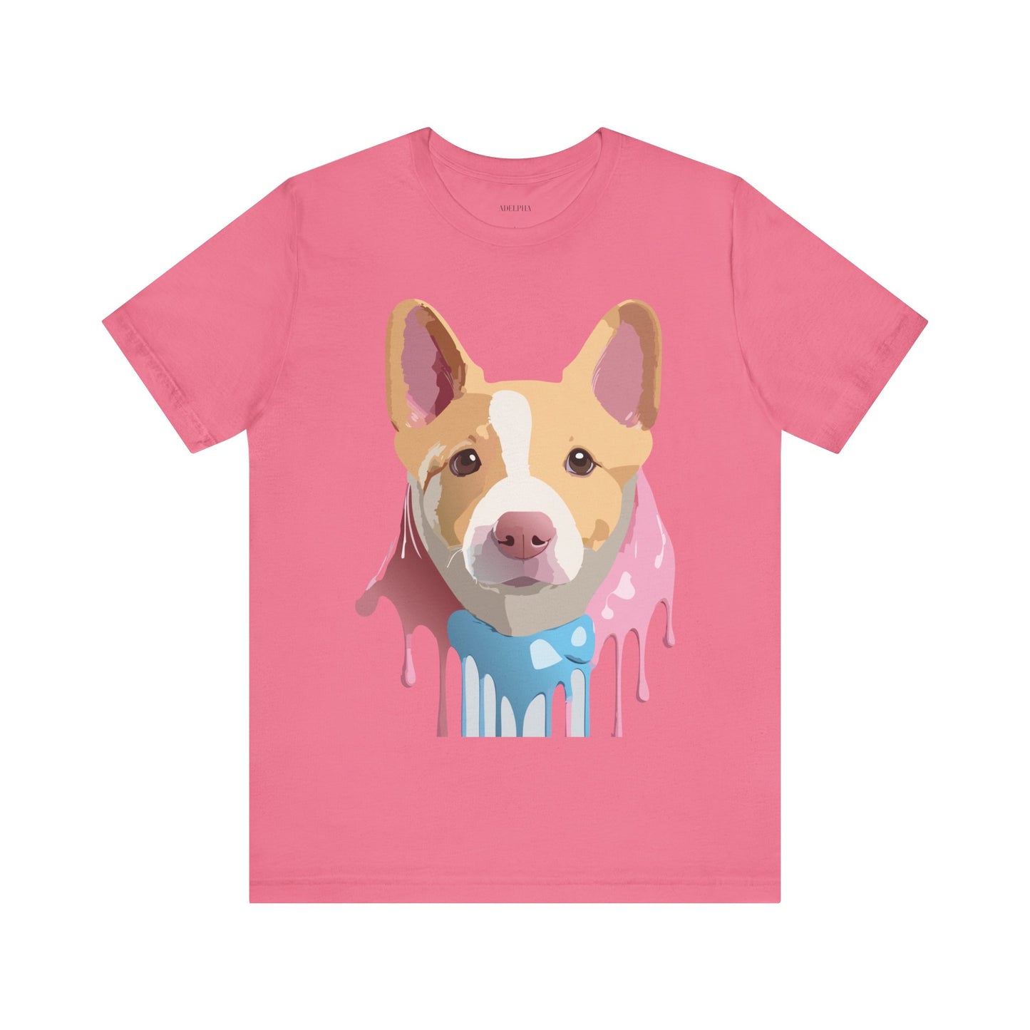 Natural Cotton Tee Shirt with Dog