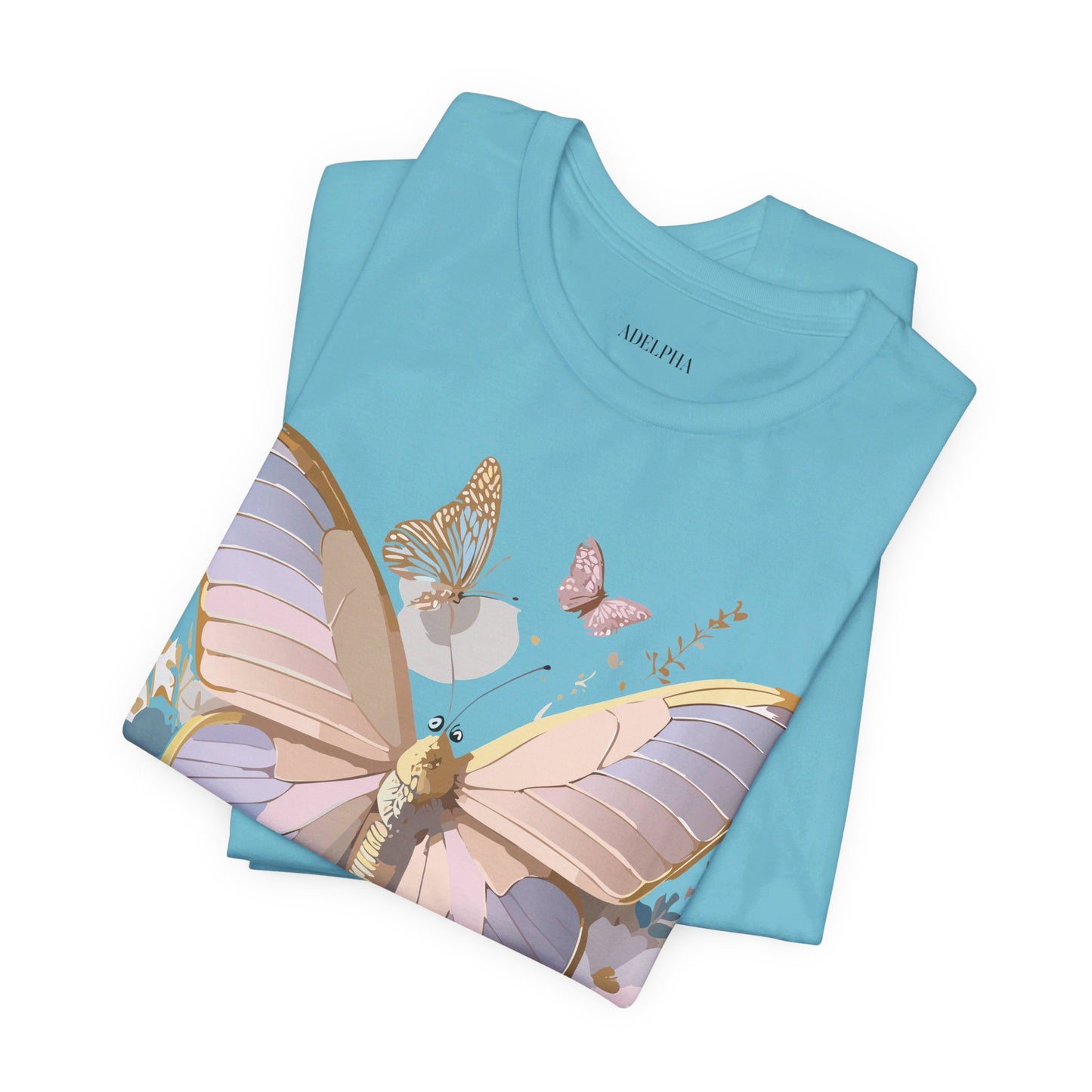 T-Shirt aus natürlicher Baumwolle mit Schmetterling