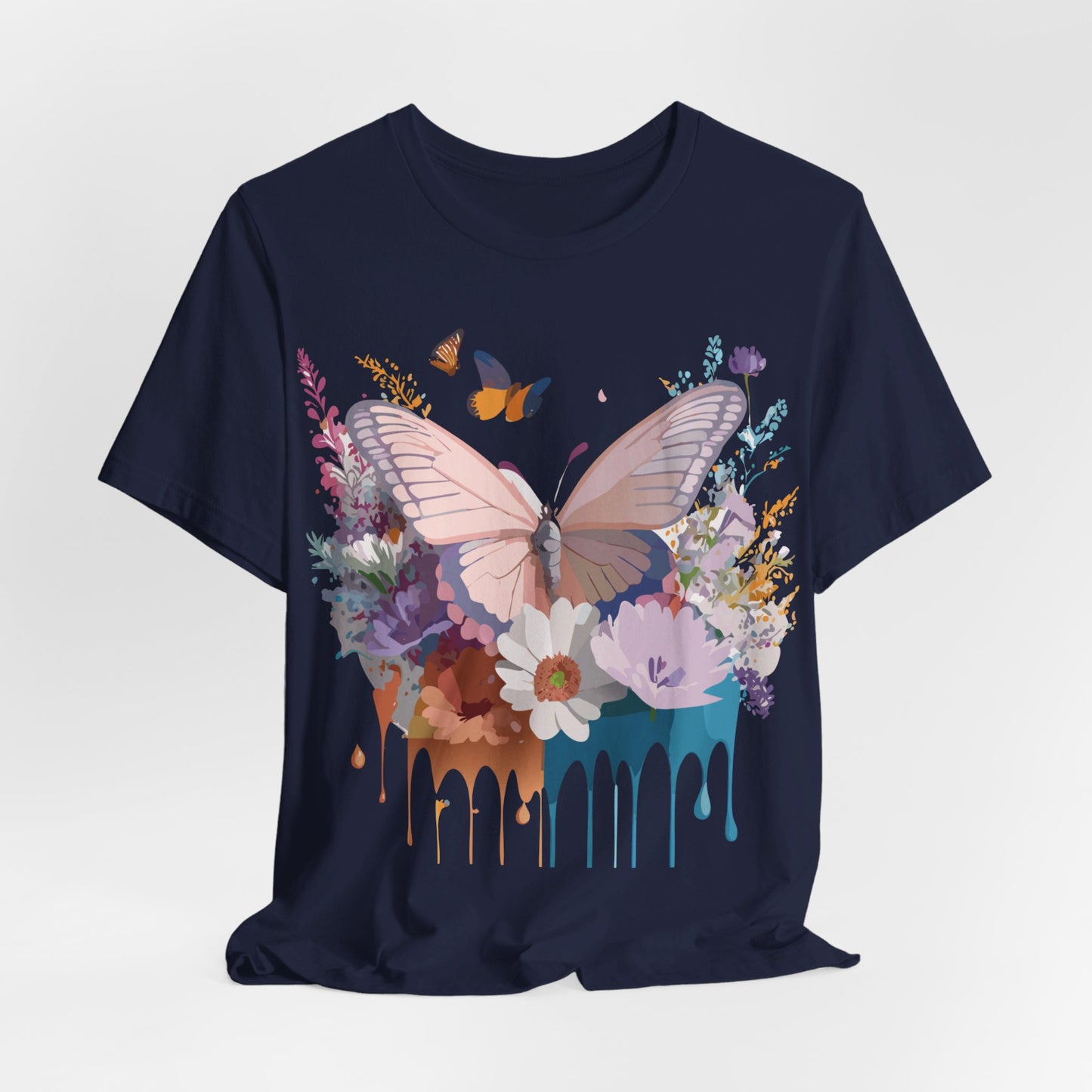 T-shirt en coton naturel avec papillon