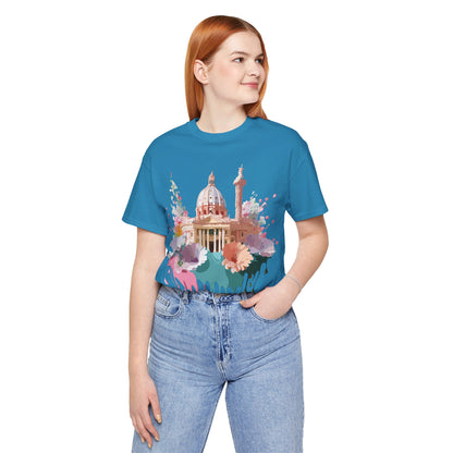 Natural Cotton Tee Shirt - Beautiful Places Collection - Rome Printify