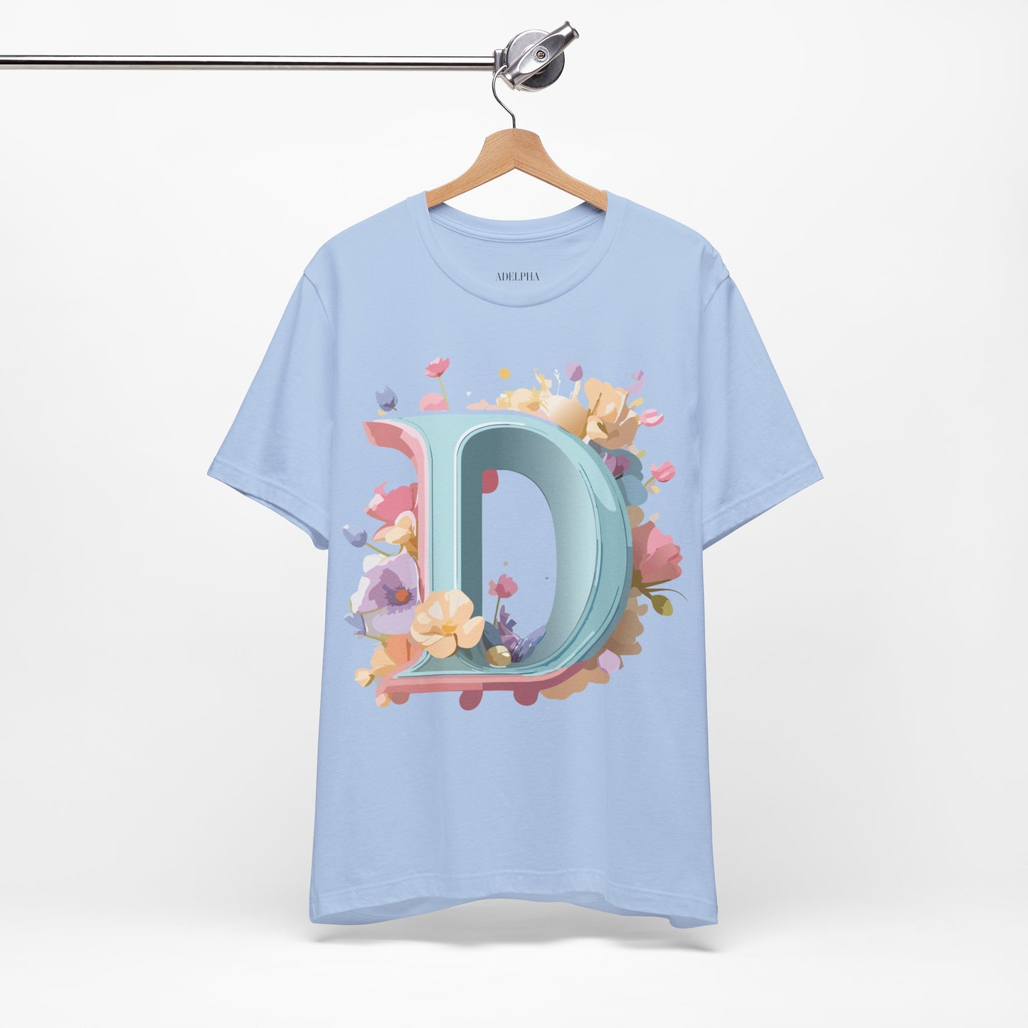 Natural Cotton Tee Shirt - Letters Collection - D