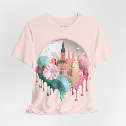 Natural Cotton Tee Shirt - Beautiful Places Collection - Prague Printify