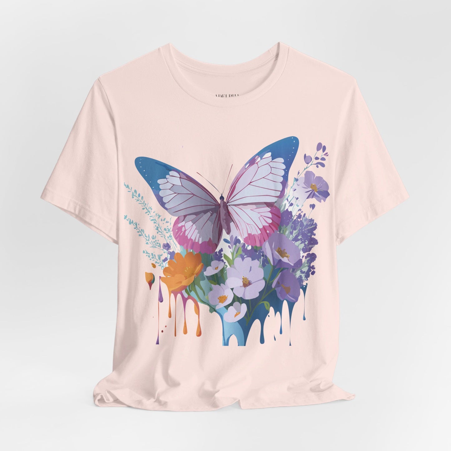 T-Shirt aus natürlicher Baumwolle mit Schmetterling