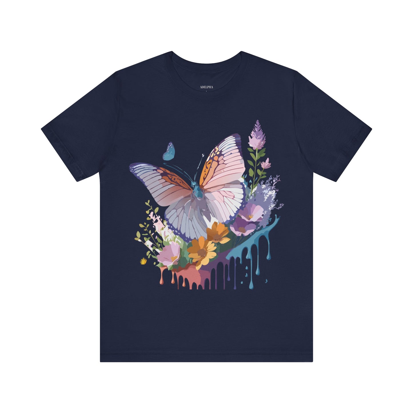 T-shirt en coton naturel avec papillon