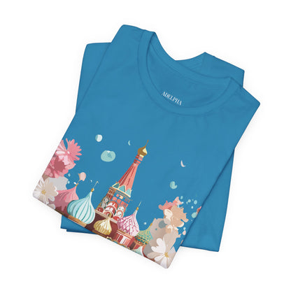 Natural Cotton Tee Shirt - Beautiful Places Collection - Moscow Printify