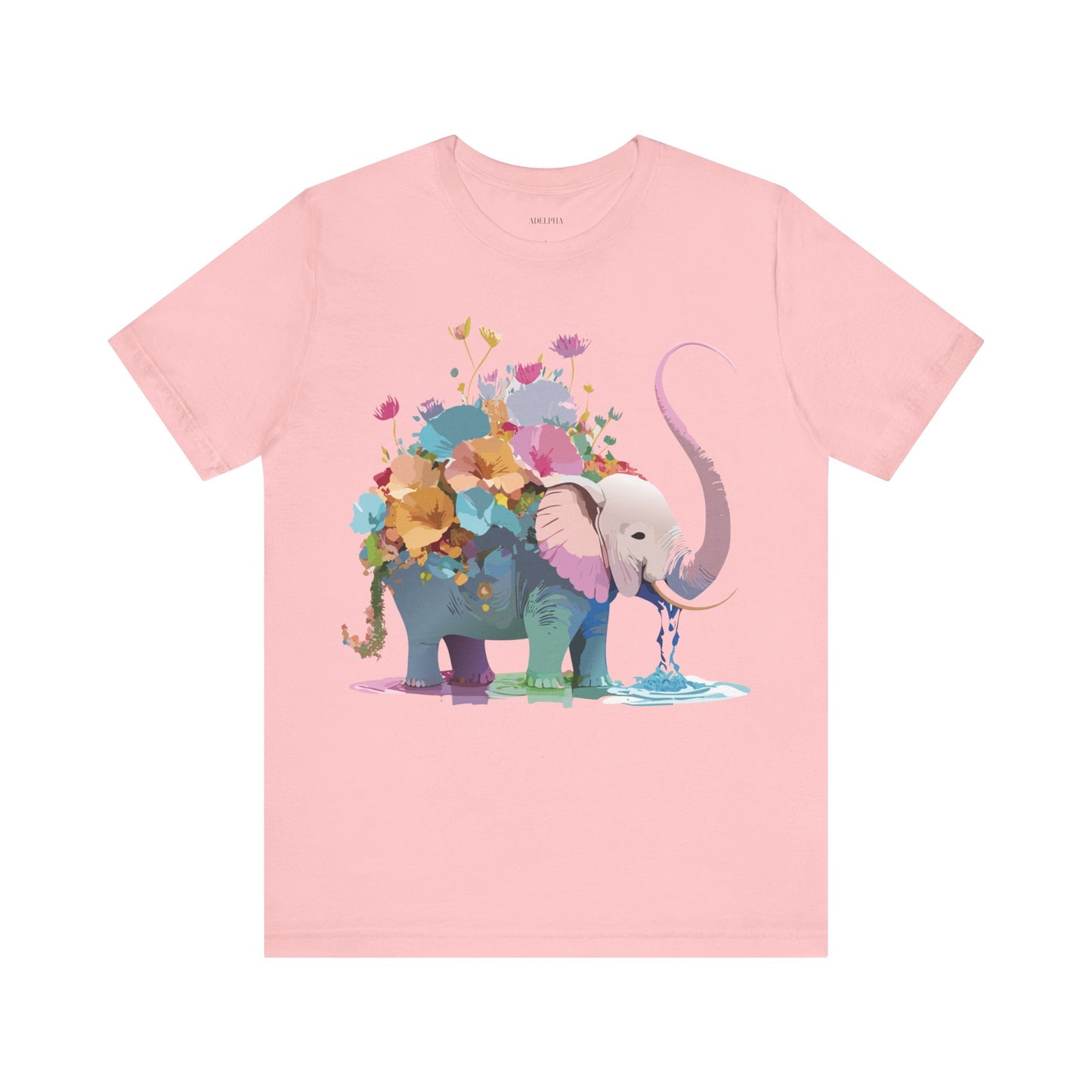 Natural Cotton Tee Shirt with Elephant