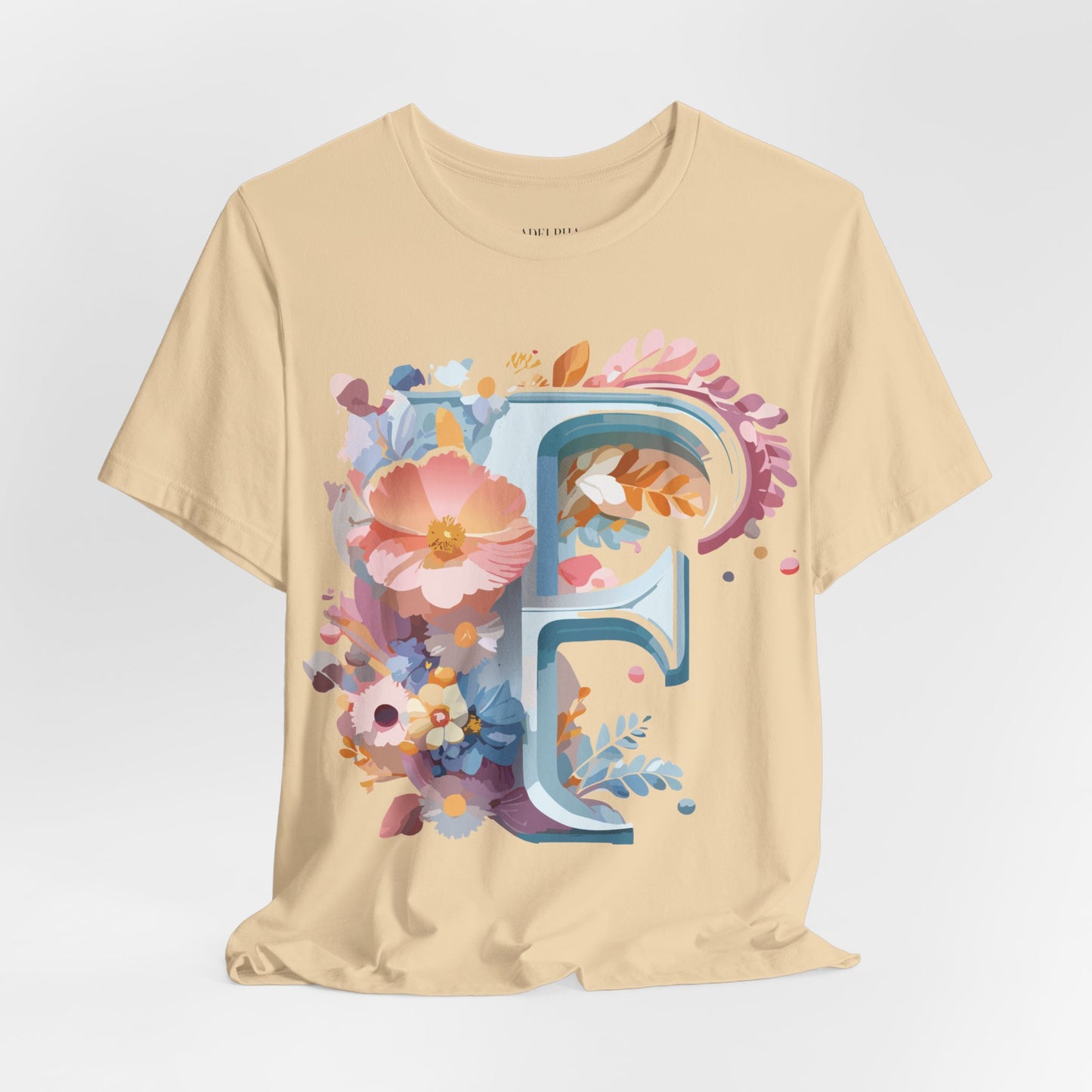 Natural Cotton Tee Shirt - Letters Collection - F