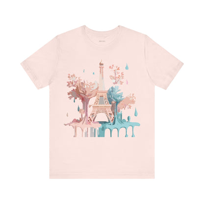 Natural Cotton Tee Shirt - Beautiful Places Collection - Paris Printify