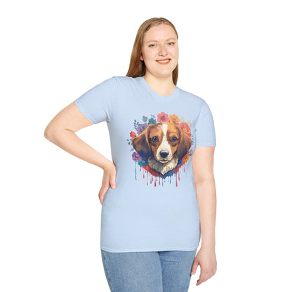 Unisex Dog Shirt Animal Print Tee Gildan Softstyle 64000 Cotton