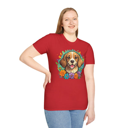 Dog Lover Unisex Animal Print T Shirt Cotton Tee Gildan Softstyle 64000