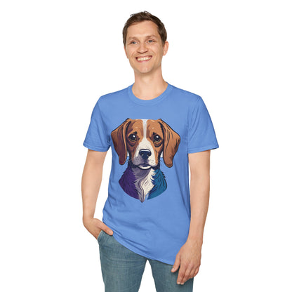 Dog Shirt Unisex Animal Print Tee Softstyle 100 Percent Cotton Gildan 64000