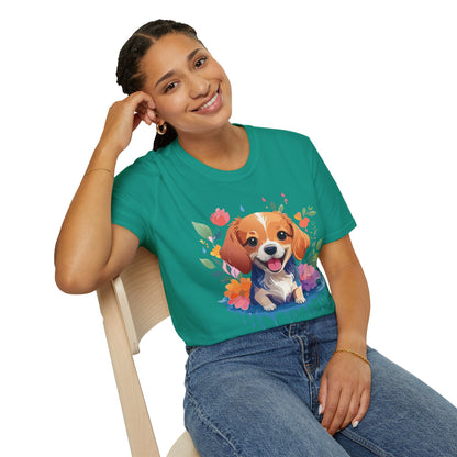 Dog Shirt Animal Print Tee Unisex Gildan Softstyle 64000 Cotton Tee