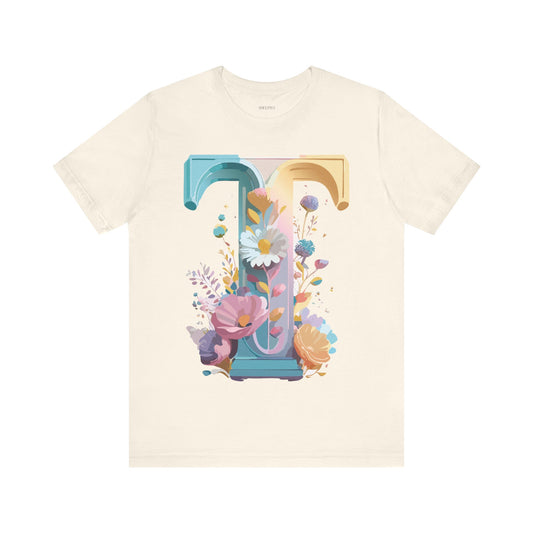 T-shirt en coton naturel - Collection Lettres - T