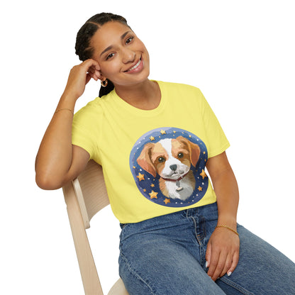 Unisex Dog Shirt Animal Print Tee Gildan Softstyle 64000 Cotton