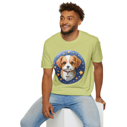 Unisex Dog Shirt Animal Print Tee Gildan Softstyle 64000 Cotton