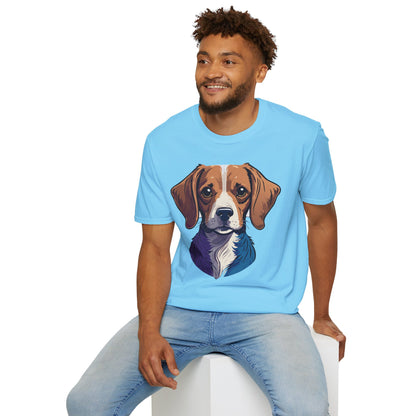 Dog Shirt Unisex Animal Print Tee Softstyle 100 Percent Cotton Gildan 64000
