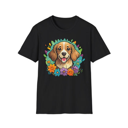 Dog Lover Unisex Animal Print T Shirt Cotton Tee Gildan Softstyle 64000