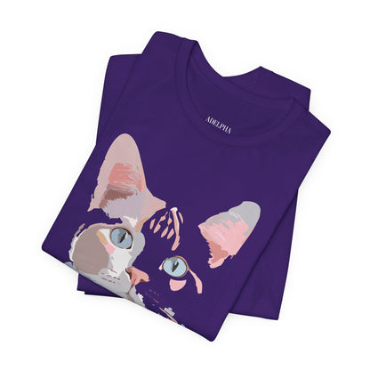 Natural Cotton Tee Shirt with Cat Printify