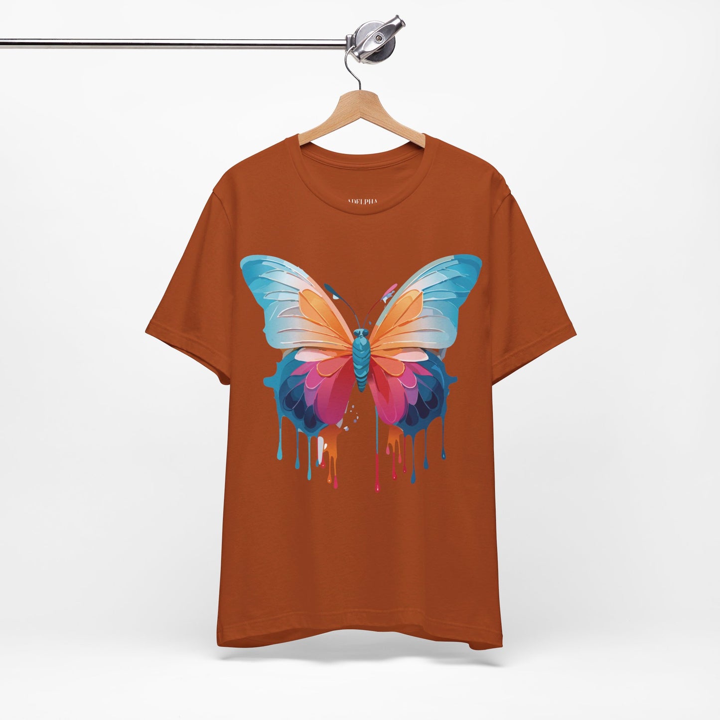 T-Shirt aus natürlicher Baumwolle mit Schmetterling