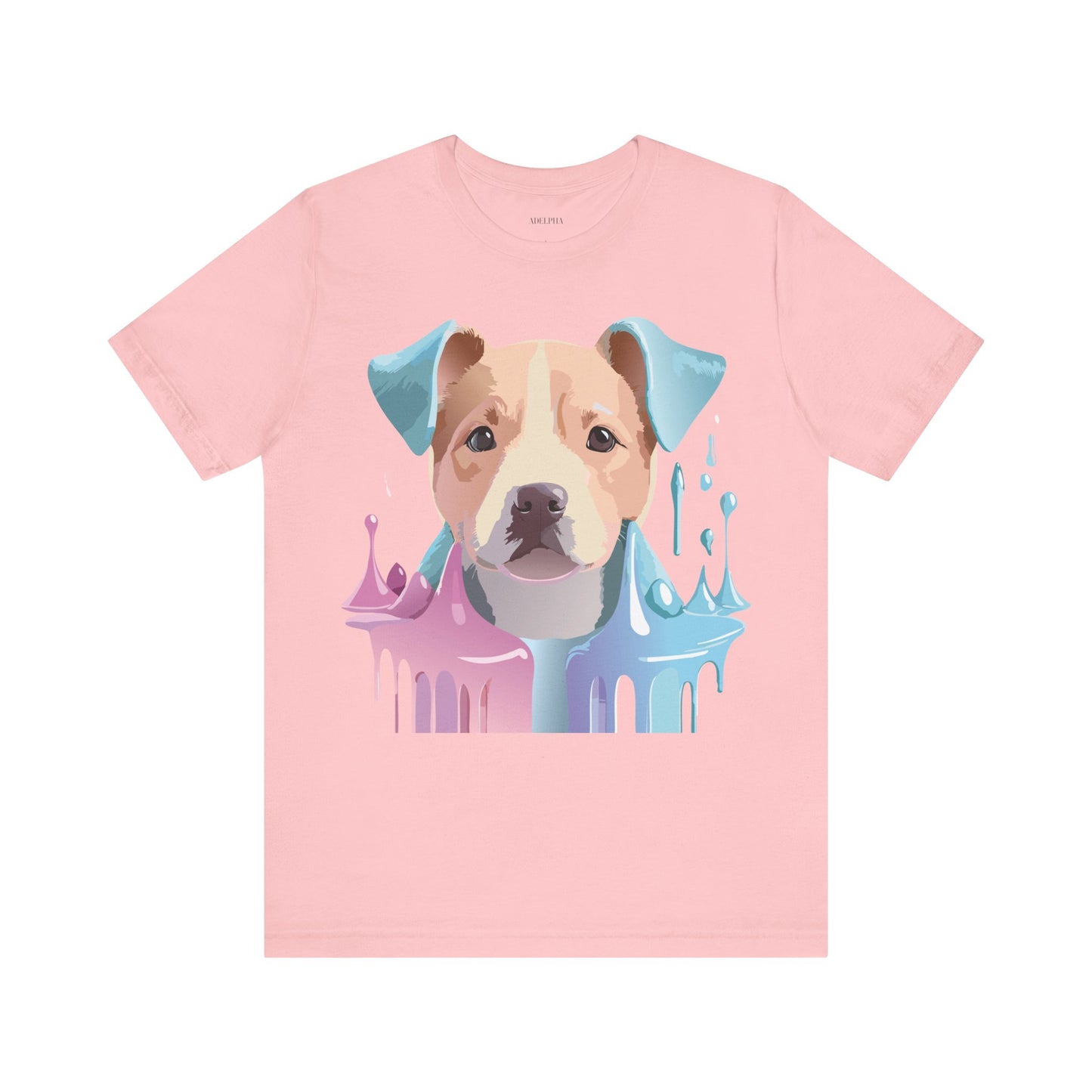 Natural Cotton Tee Shirt with Dog