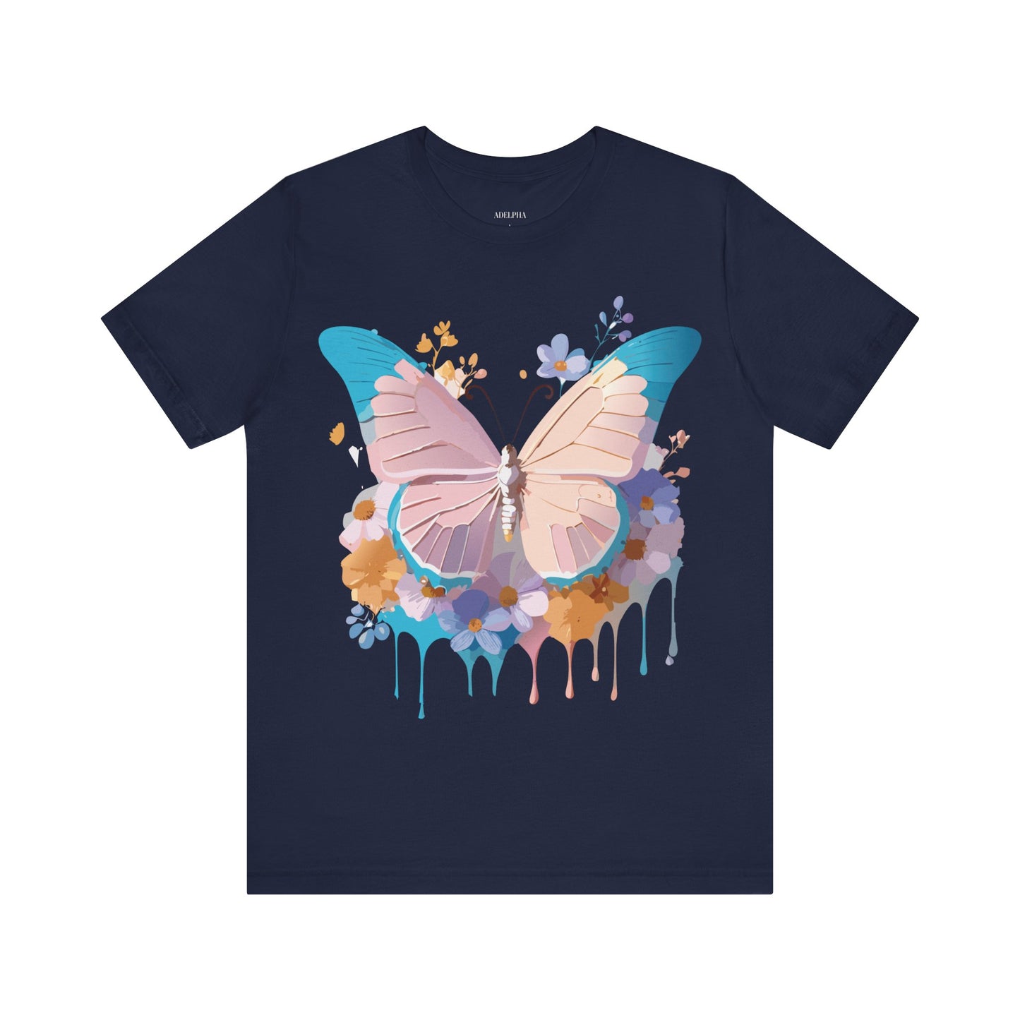 T-shirt en coton naturel avec papillon