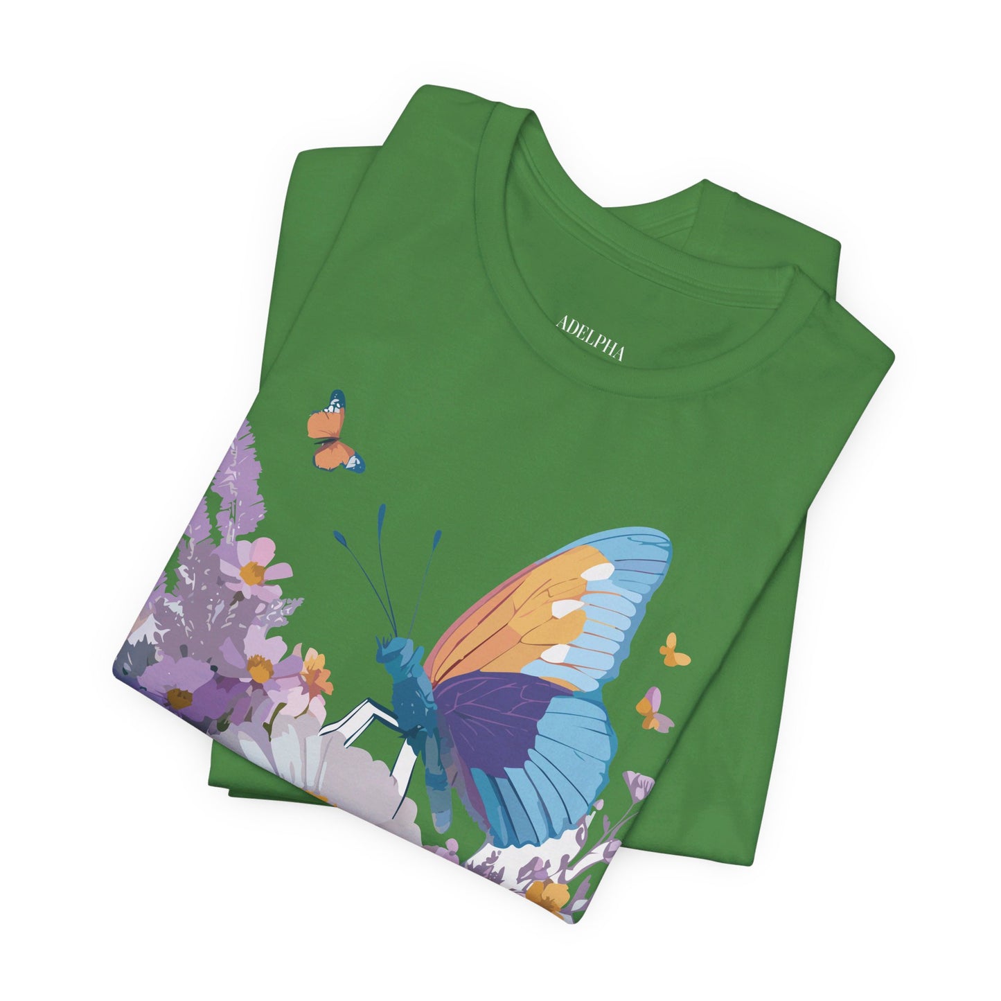 T-Shirt aus natürlicher Baumwolle mit Schmetterling