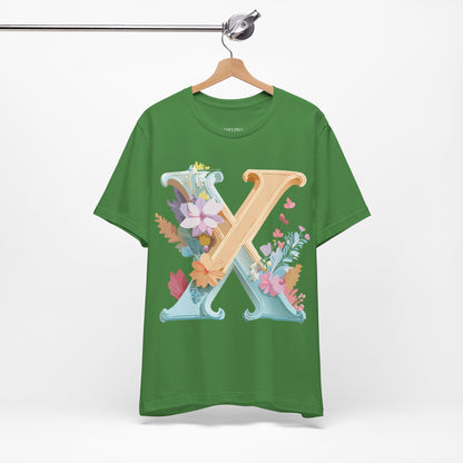 Natural Cotton Tee Shirt - Letters Collection - X Printify