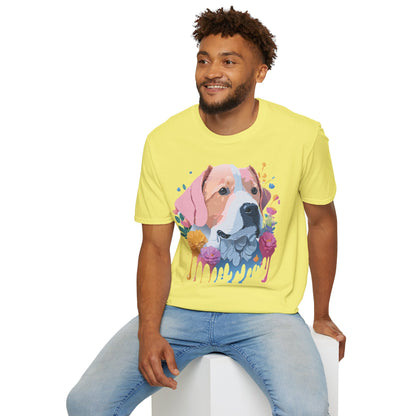 Dog Shirt Unisex Softstyle Cotton Tee 64000 Graphic Animal Print