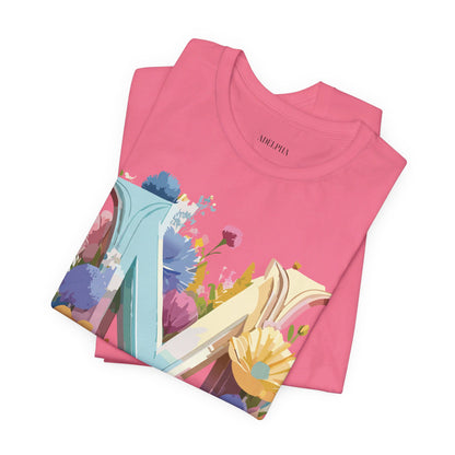 Natural Cotton Tee Shirt - Letters Collection - M Printify