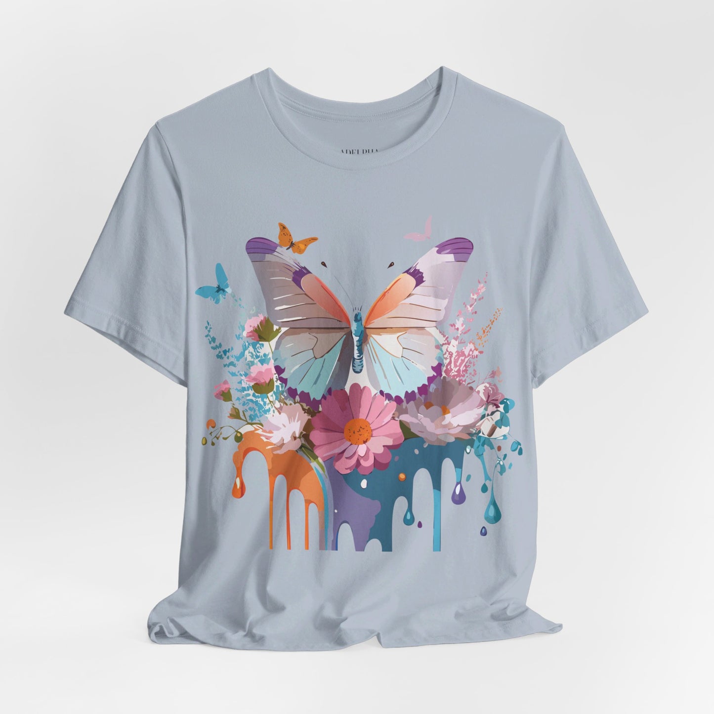 T-shirt en coton naturel avec papillon