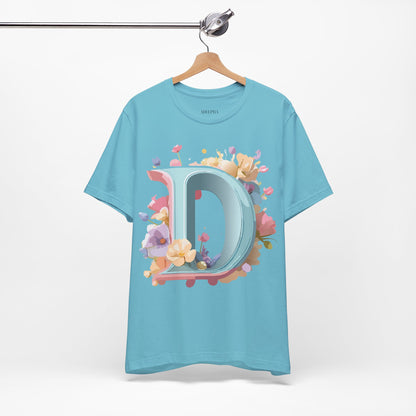 Natural Cotton Tee Shirt - Letters Collection - D Printify
