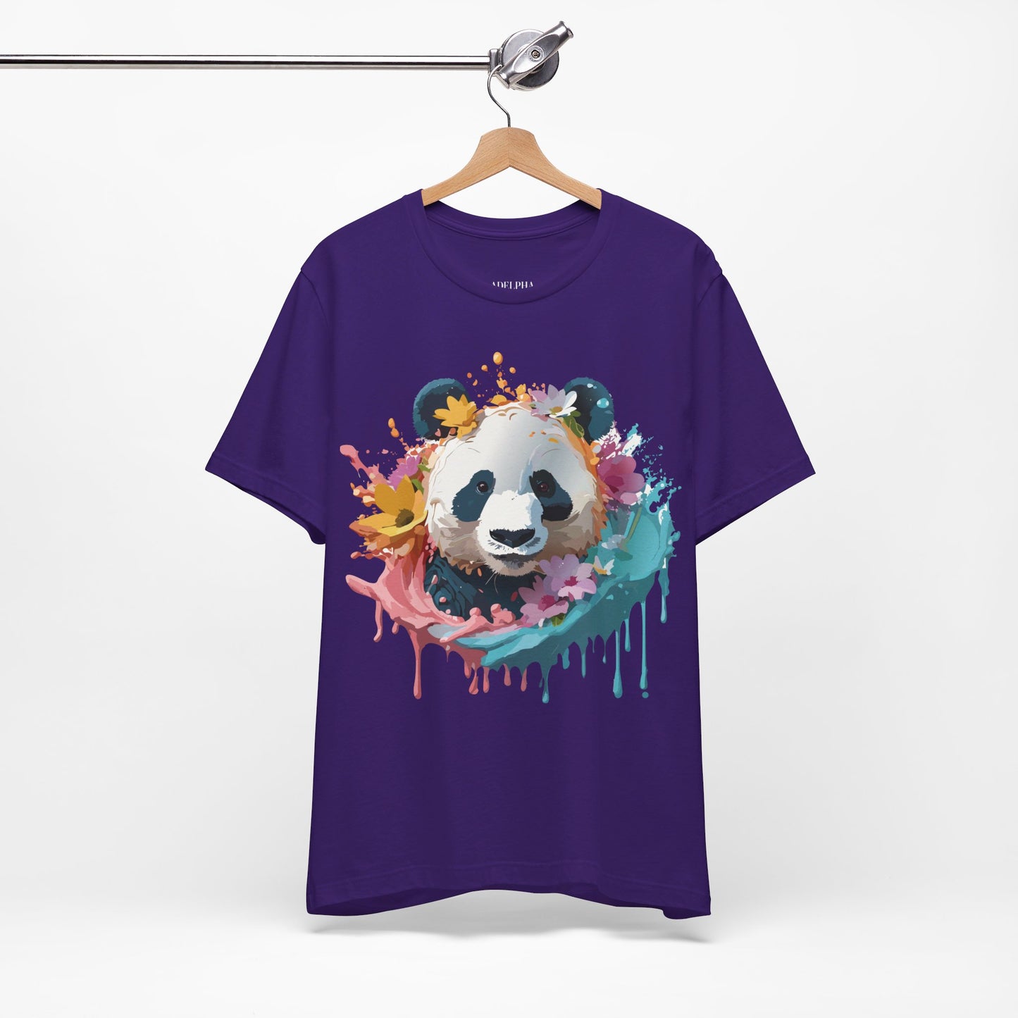 Natural Cotton Tee Shirt with Panda