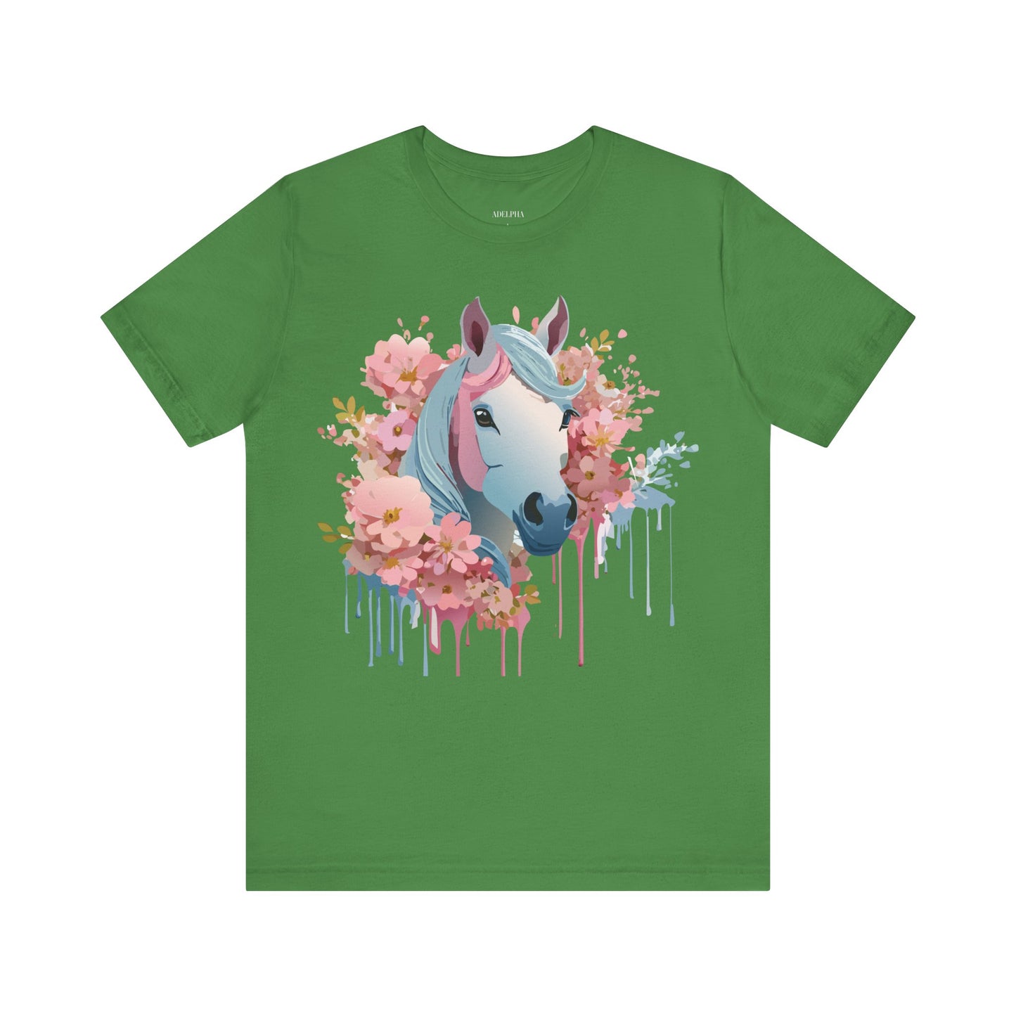 Natural Cotton Tee Shirt with Horse