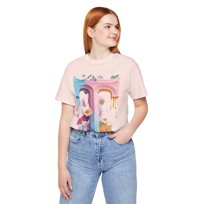 Natural Cotton Tee Shirt - Letters Collection - T Printify